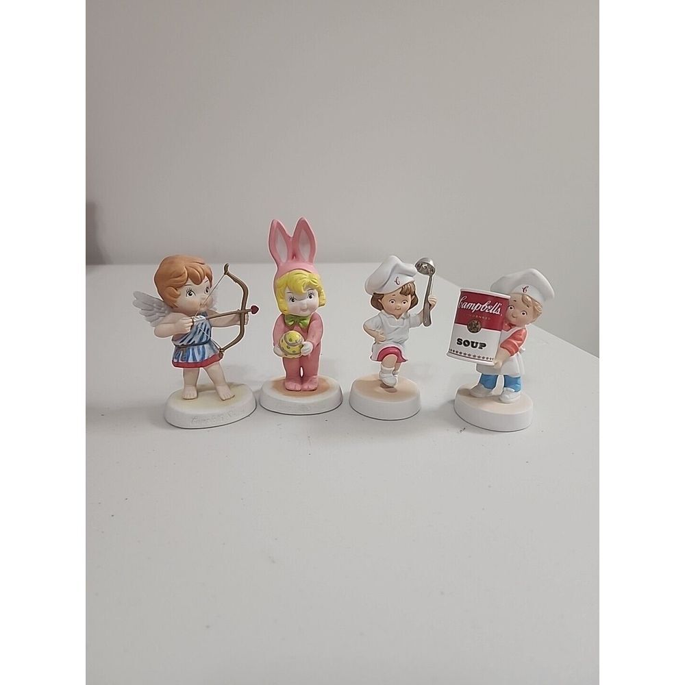 Set Of 4‎ Vintage Campbell's Soup Kids Porcelain Bisque Figurines 1995 & 1993